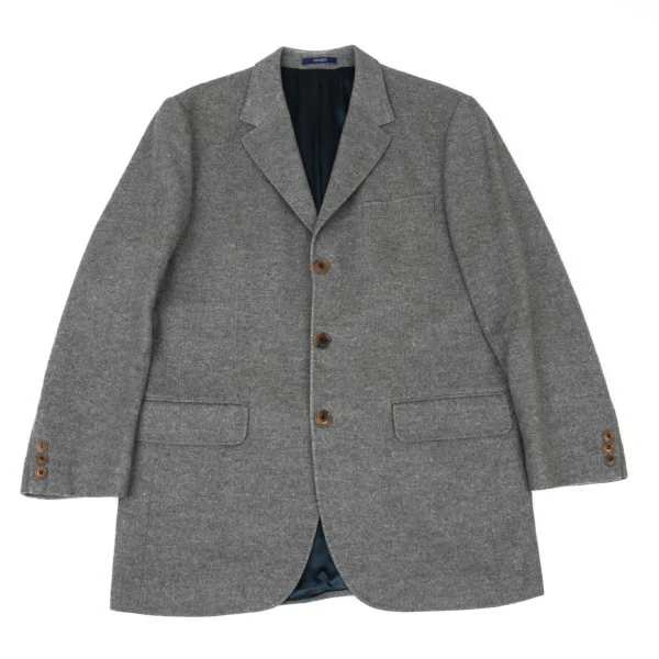 KENZO Wool Angora Tailored Jacket Grey 50 K-173796_001