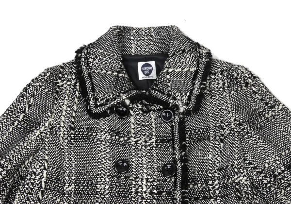 HIROKO BIS Checked Tweed Fringe Jacket K-173799_003