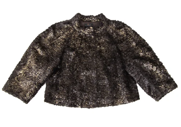 L'EQUIPE YOSHIE INABA Metallic Paint Fur Short Jacket K-173800_002