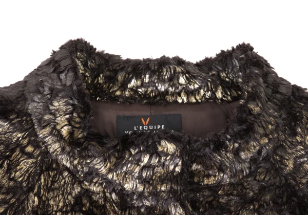 L'EQUIPE YOSHIE INABA Metallic Paint Fur Short Jacket K-173800_004