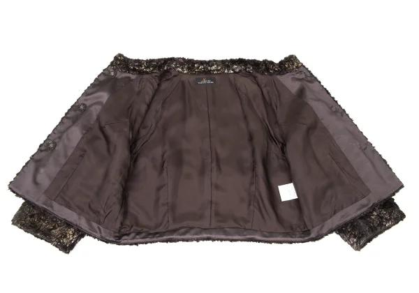 L'EQUIPE YOSHIE INABA Metallic Paint Fur Short Jacket K-173800_009