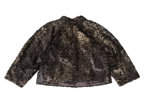 L'EQUIPE YOSHIE INABA Metallic Paint Fur Short Jacket K-173800_010