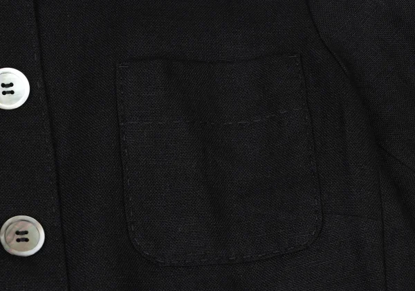 L'EQUIPE YOSHIE INABA Linen Pocket Stitch Collarless Jacket K-173801_006