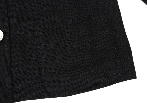 L'EQUIPE YOSHIE INABA Linen Pocket Stitch Collarless Jacket K-173801_010