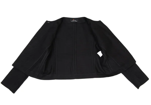 L'EQUIPE YOSHIE INABA Linen Pocket Stitch Collarless Jacket K-173801_011