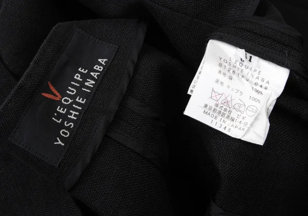 L'EQUIPE YOSHIE INABA Linen Pocket Stitch Collarless Jacket K-173801_014