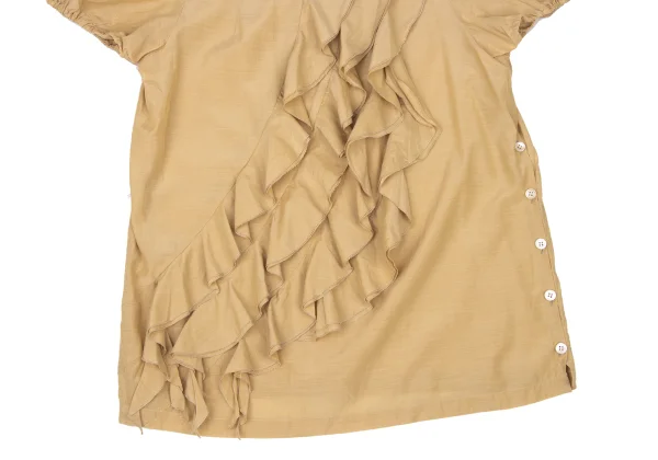 L'EQUIPE YOSHIE INABA Cupro Cotton Frill Blouse K-173802_006