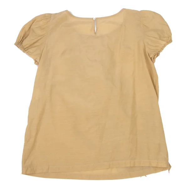 L'EQUIPE YOSHIE INABA Cupro Cotton Frill Blouse K-173802_011