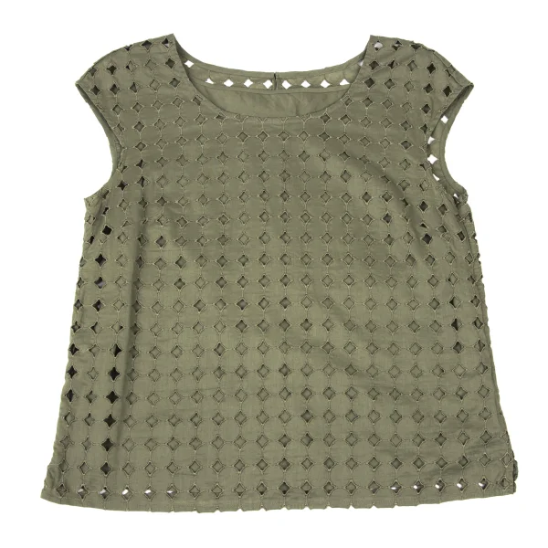 L'EQUIPE YOSHIE INABA Dot Openwork Layered Blouse K-173803_002
