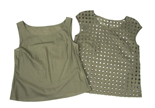 L'EQUIPE YOSHIE INABA Dot Openwork Layered Blouse K-173803_013