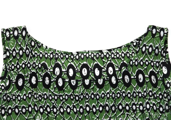 L'EQUIPE YOSHIE INABA Cotton Silk Graphic Sleeveless Dress K-173804_004