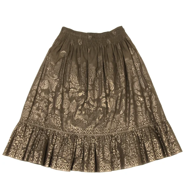 L'EQUIPE YOSHIE INABA Foil Print Hem Switching Skirt K-173805_002