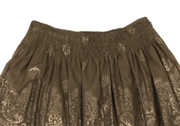 L'EQUIPE YOSHIE INABA Foil Print Hem Switching Skirt K-173805_003