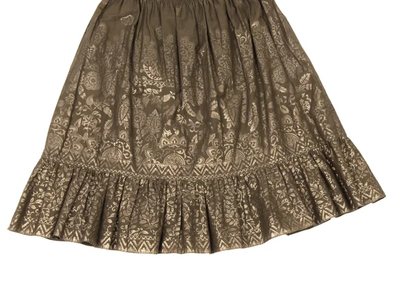 L'EQUIPE YOSHIE INABA Foil Print Hem Switching Skirt K-173805_005