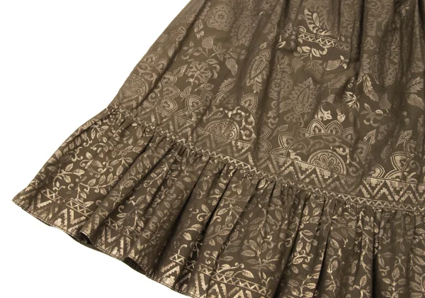 L'EQUIPE YOSHIE INABA Foil Print Hem Switching Skirt K-173805_006