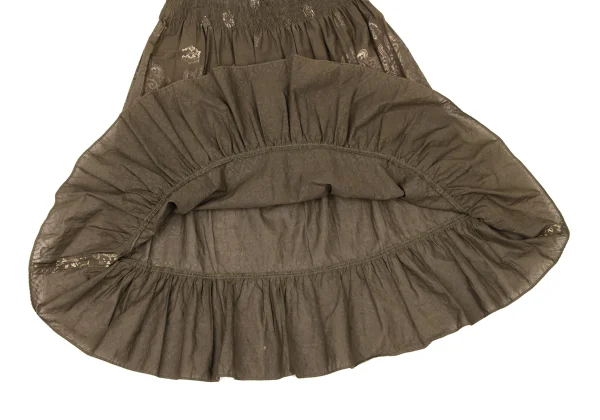 L'EQUIPE YOSHIE INABA Foil Print Hem Switching Skirt K-173805_007