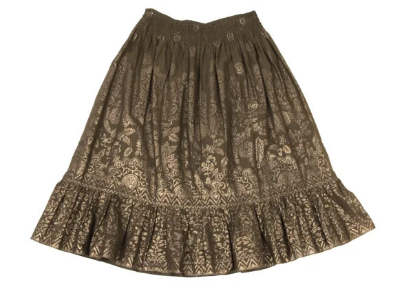 L'EQUIPE YOSHIE INABA Foil Print Hem Switching Skirt K-173805_008