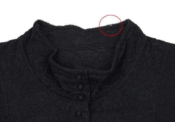 ISSEY MIYAKE HaaT Cotton Paisley Embroidery Switching Blouse K-173807_004