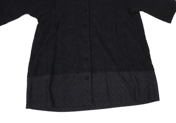 ISSEY MIYAKE HaaT Cotton Paisley Embroidery Switching Blouse K-173807_008