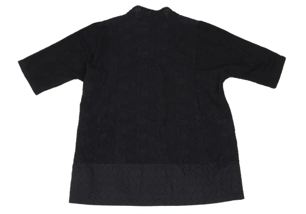 ISSEY MIYAKE HaaT Cotton Paisley Embroidery Switching Blouse K-173807_011