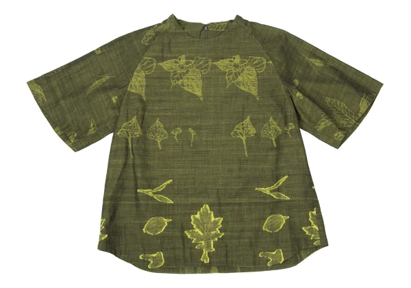 ISSEY MIYAKE HaaT Botanical Jacquard Blouse K-173808_002
