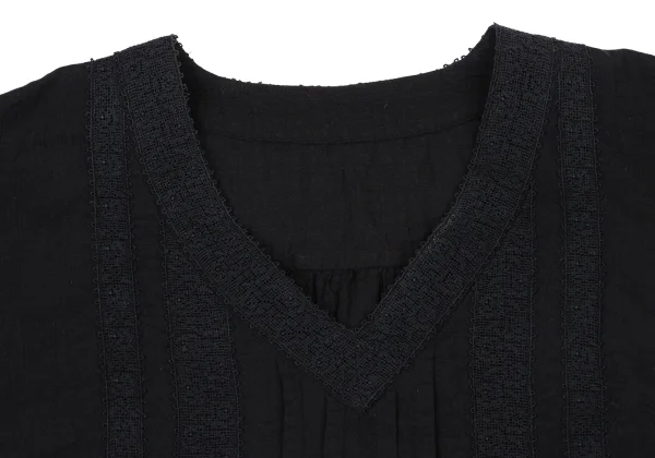 ISSEY MIYAKE HaaT Cotton Rayon Taping V Neck Top K-173811_004