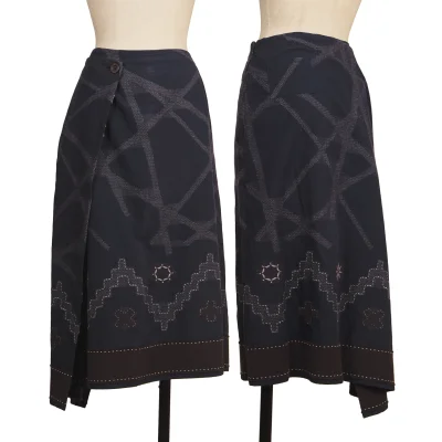 ISSEY MIYAKE HaaT Cotton Poly Wrap Skirt