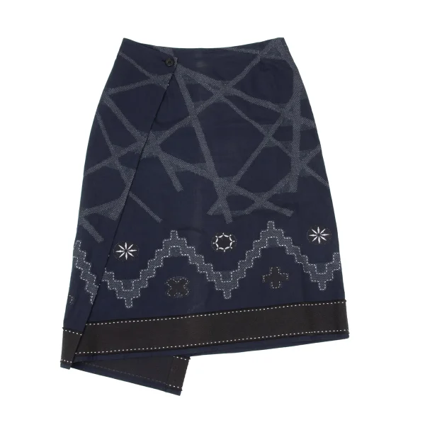 ISSEY MIYAKE HaaT Cotton Poly Wrap Skirt K-173813_002