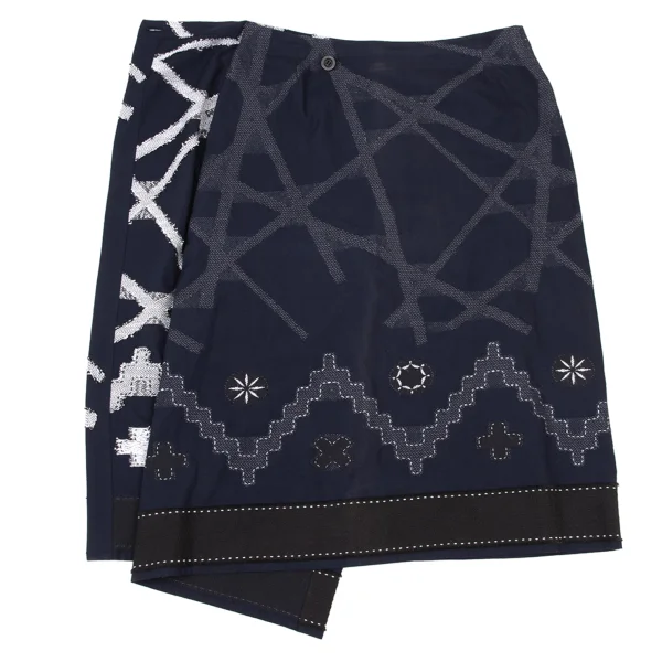 ISSEY MIYAKE HaaT Cotton Poly Wrap Skirt K-173813_010
