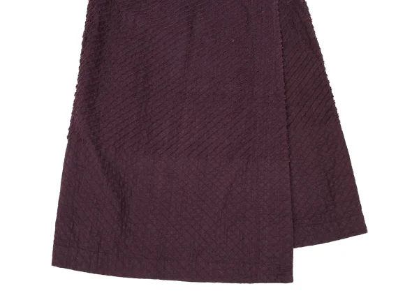ISSEY MIYAKE HaaT Cotton Cutting Quilted Wrap Skirt K-173814_006