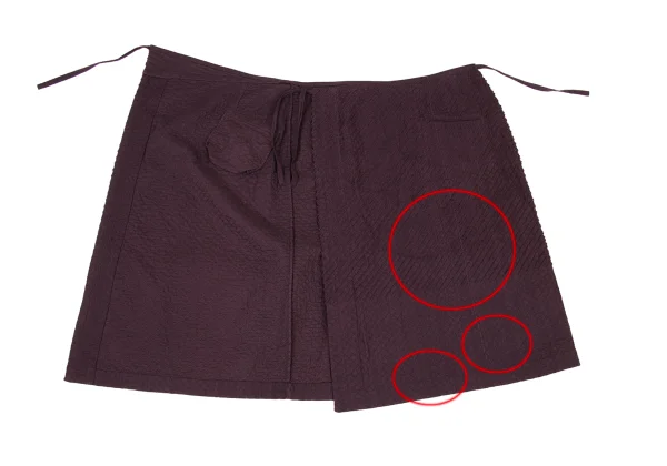 ISSEY MIYAKE HaaT Cotton Cutting Quilted Wrap Skirt K-173814_007