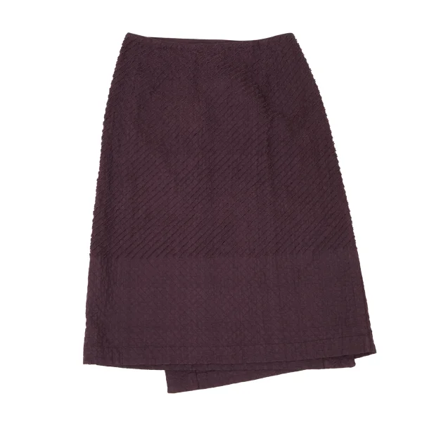 ISSEY MIYAKE HaaT Cotton Cutting Quilted Wrap Skirt K-173814_013