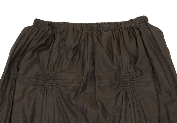 ISSEY MIYAKE HaaT Cotton Silk Gathered Stripe Skirt K-173815_003