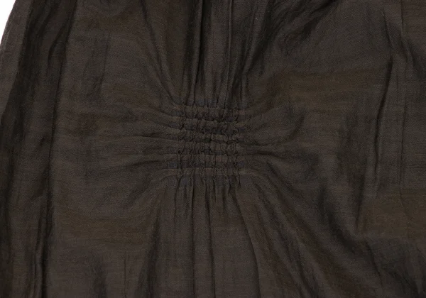 ISSEY MIYAKE HaaT Cotton Silk Gathered Stripe Skirt K-173815_006