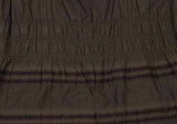 ISSEY MIYAKE HaaT Cotton Silk Gathered Stripe Skirt K-173815_007