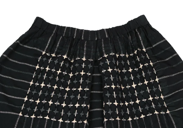 ISSEY MIYAKE HaaT Silk Cotton Line Tuck Skirt K-173816_003