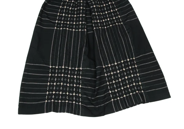 ISSEY MIYAKE HaaT Silk Cotton Line Tuck Skirt K-173816_005