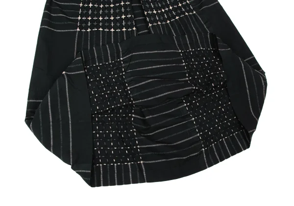 ISSEY MIYAKE HaaT Silk Cotton Line Tuck Skirt K-173816_007