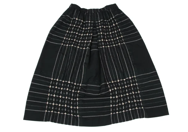ISSEY MIYAKE HaaT Silk Cotton Line Tuck Skirt K-173816_008