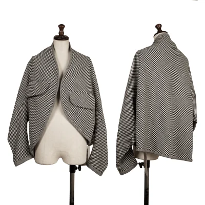 Yohji Yamamoto FEMME Wool Houndstooth Bolero Jacket
