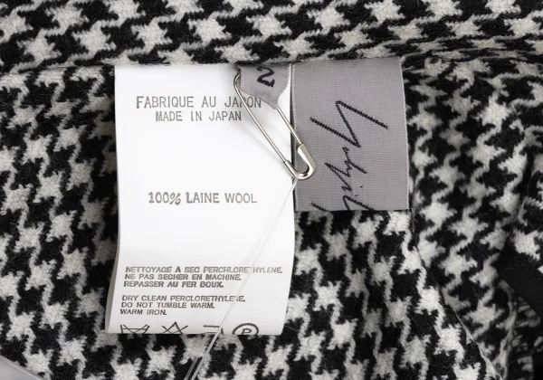 Yohji Yamamoto FEMME Wool Houndstooth Bolero Jacket K-173821_014
