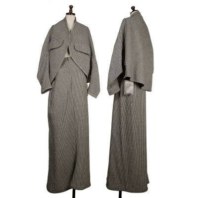 Yohji Yamamoto FEMME Wool Houndstooth Jacket & Skirt