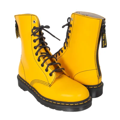 Y's x Dr. Martens Back Zip Leather Boots