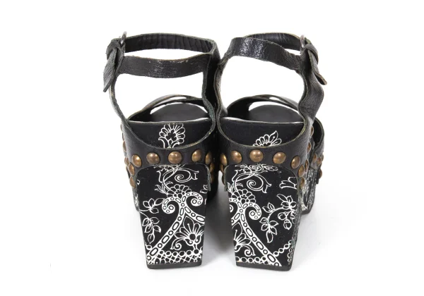 MIU MIU Floral Wedge-sole Sandals K-173827_006