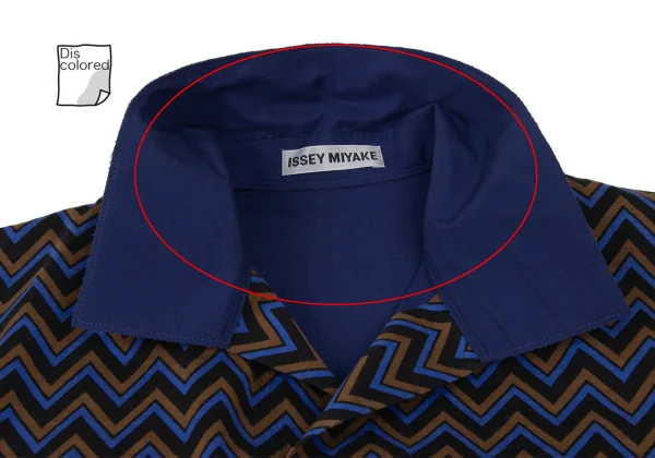 ISSEY MIYAKE Zigzag Double Face Short Sleeve Pullover Shirt K-173831_005