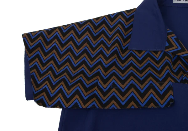ISSEY MIYAKE Zigzag Double Face Short Sleeve Pullover Shirt K-173831_006