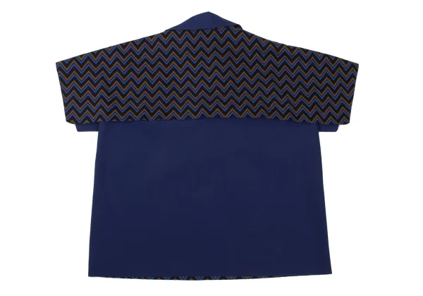 ISSEY MIYAKE Zigzag Double Face Short Sleeve Pullover Shirt K-173831_011