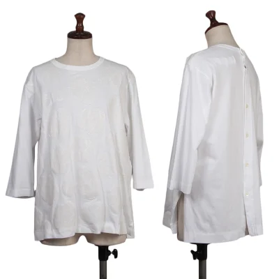 tao Floral Patch Back Open T Shirt