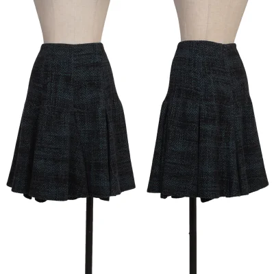 EMPORIO ARMANI Herringbone Tweed Flare Skirt