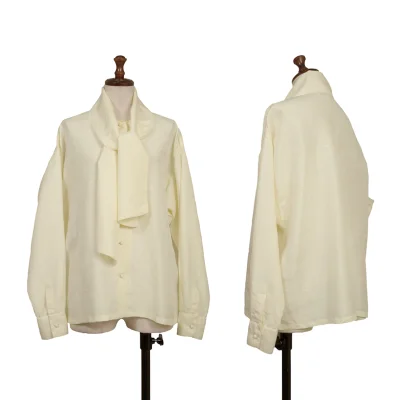 ASHA BY MDS Silk Embroidery Bow Tie Blouse